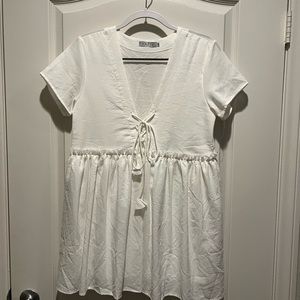 Hazel/Princess Polly white babydoll dress, size S